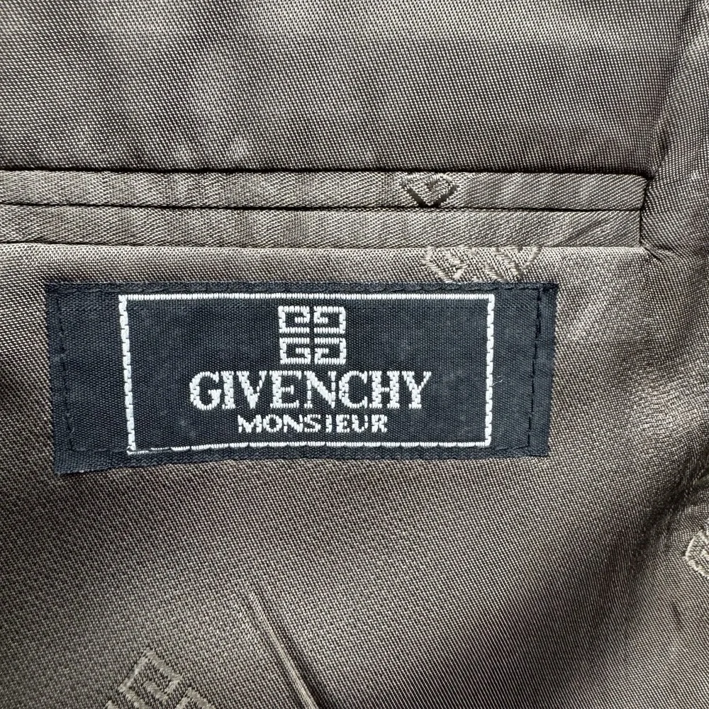 Givenchy Monsieur Vintage Mens Wool Tweed Blazer‎ Jacket Size 40R USA Brown
